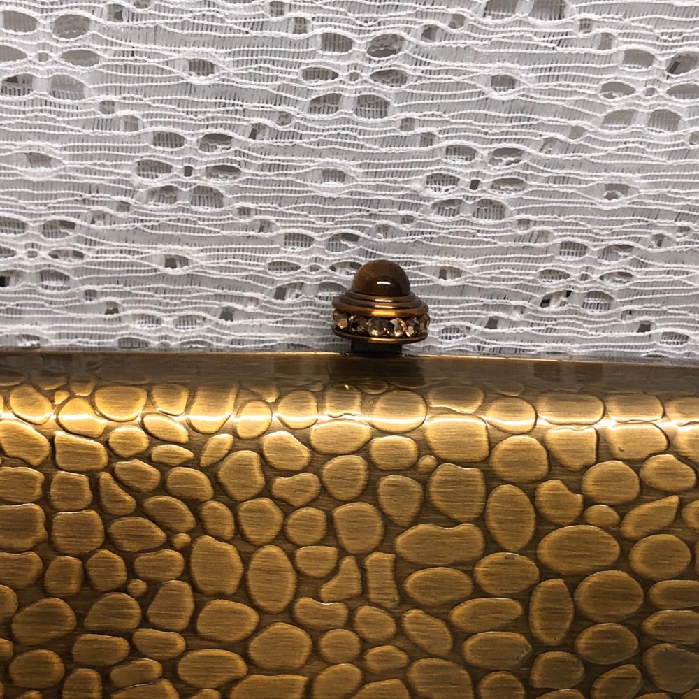 BCBGMaxAzria Gold Small Box Clutch - Picture 3 of 6